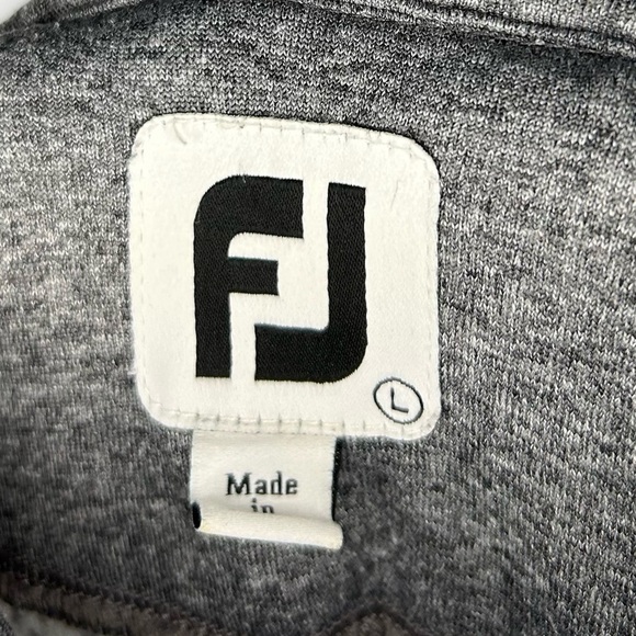 FootJoy Textured Back 1/2 Zip Gray Golf Pullover Women Size Large Sporty Active - Picture 7 of 10